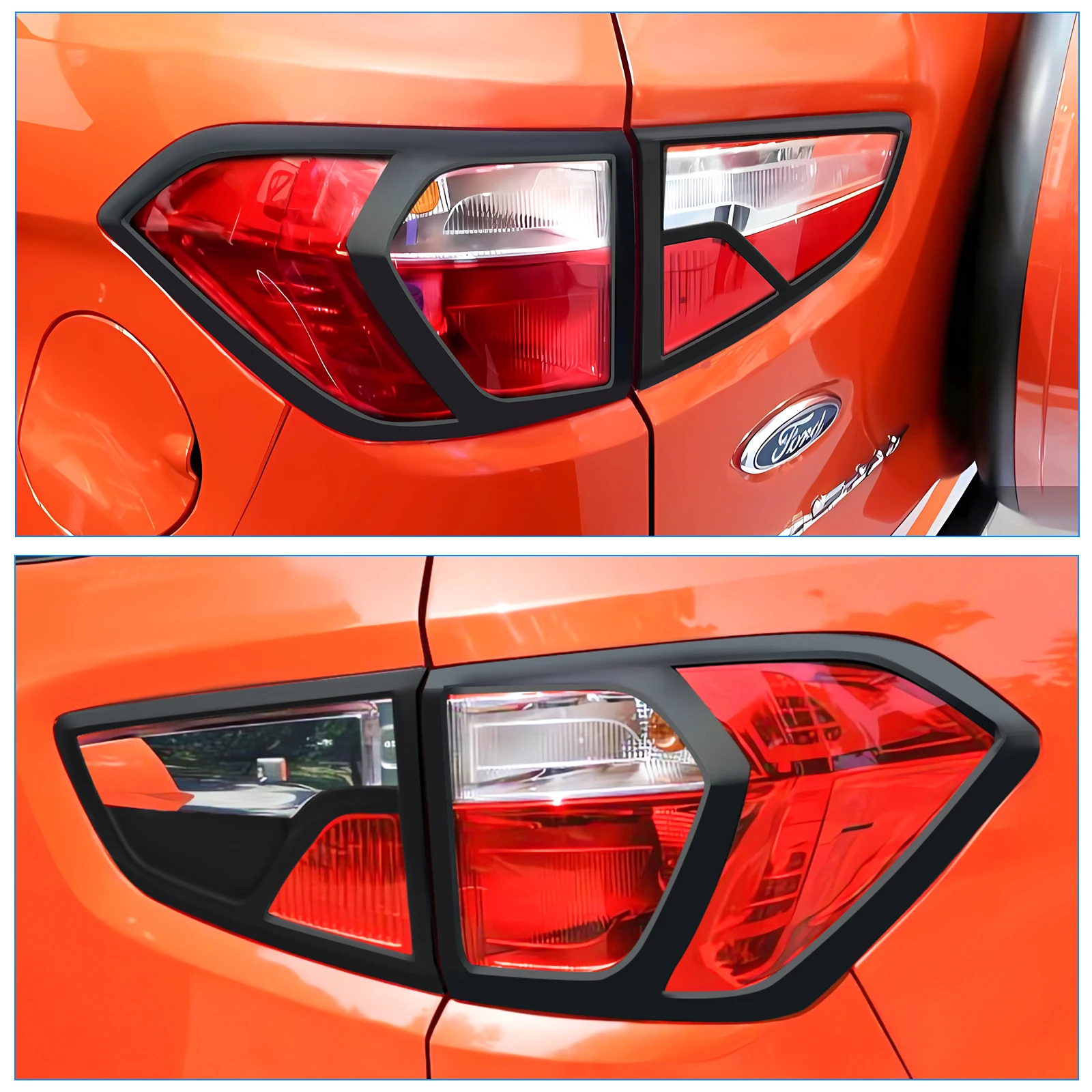 Накладки на заднюю фару для Ford Ecosport 2014 2015 2016 2017 год матовые черные защитные