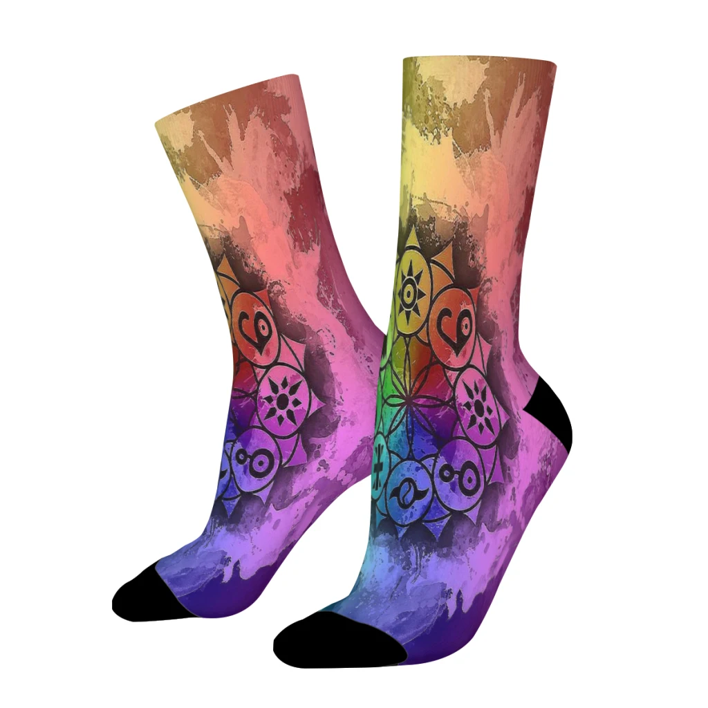 

Digimon Mandala Paint Straight Socks Male Mens Women Autumn Stockings Polyester Polyester