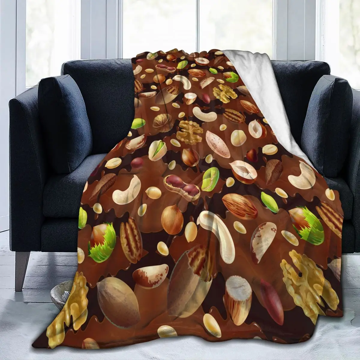 

Мягкое теплое фланелевое одеяло с мультяшным рисунком органической еды, переносное зимнее тонкое одеяло для кровати, дивана