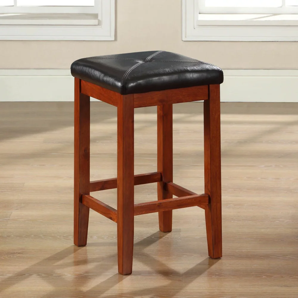 

Upholstered Square Seat Backless Counter Stool - 24 in. - Set of 2