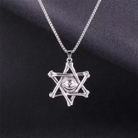 devils eye metal pendant retro personality exaggerated decorative sweater chain mens and womens punk necklace