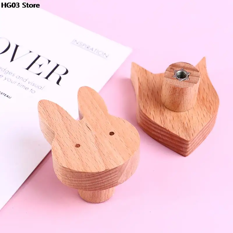 

For Towels Coat Cute Animal Entryway Wall Hanger Furniture Handle Door Pulls Drawers Wardrobe Knobs With Screws Wood Wall Hooks