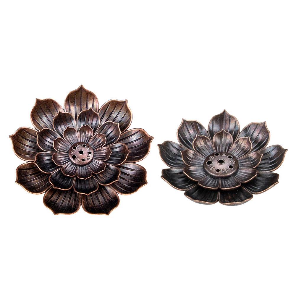 

Lotus-shaped multi-hole incense burner with lotus-shaped incense plate for home use incense seat for Buddha Zen lotus incense