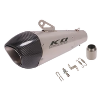 51mm universal motorcycle vent pipe 360mm muffler stainless steel exhaust system modified for atv street bike