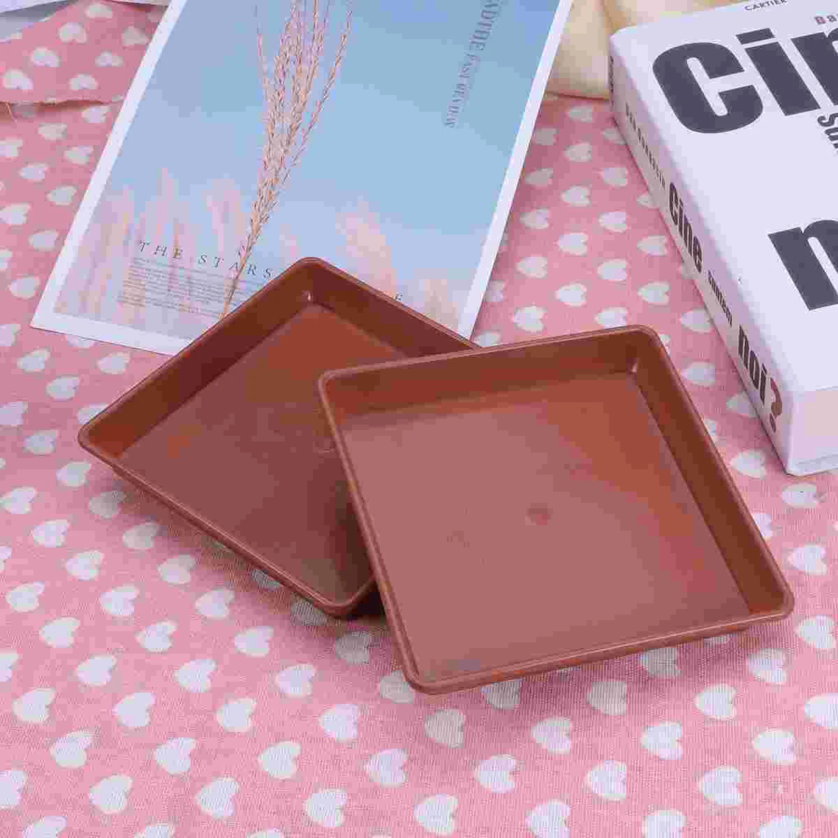 

Tray Pot Saucer Saucers Pots Flower Plastic Square Trays Drip Succulent Planter Thick White Indoors Outdoor Resin Garden Water