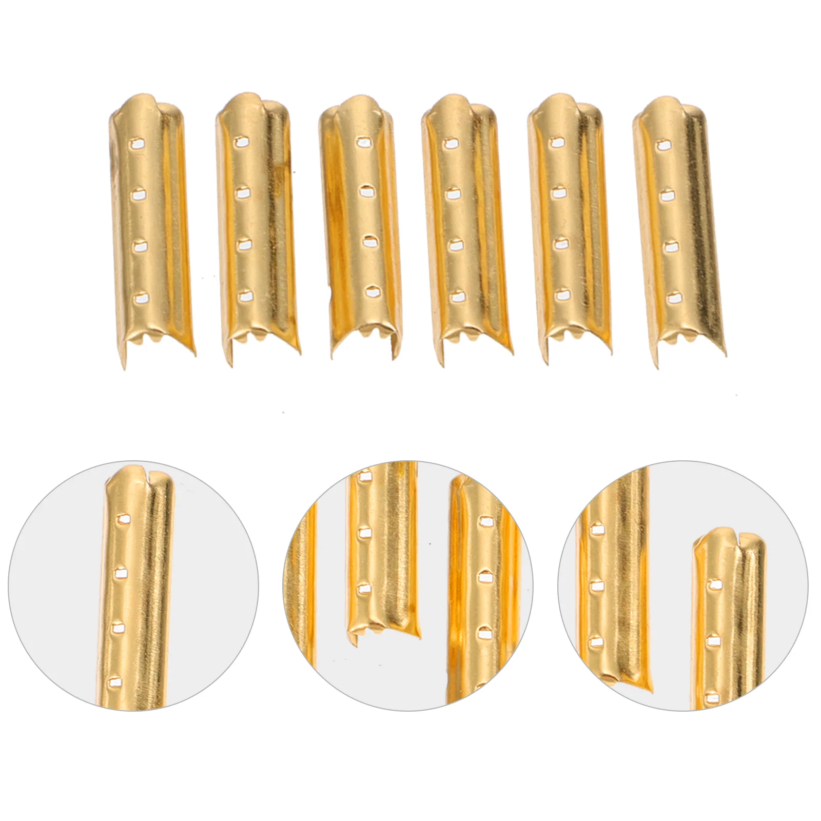 

100 Pcs Black Trainers Shoelace Head Metal Tip Repair Kit DIY Shoelaces Smooth Ends Copper Tips