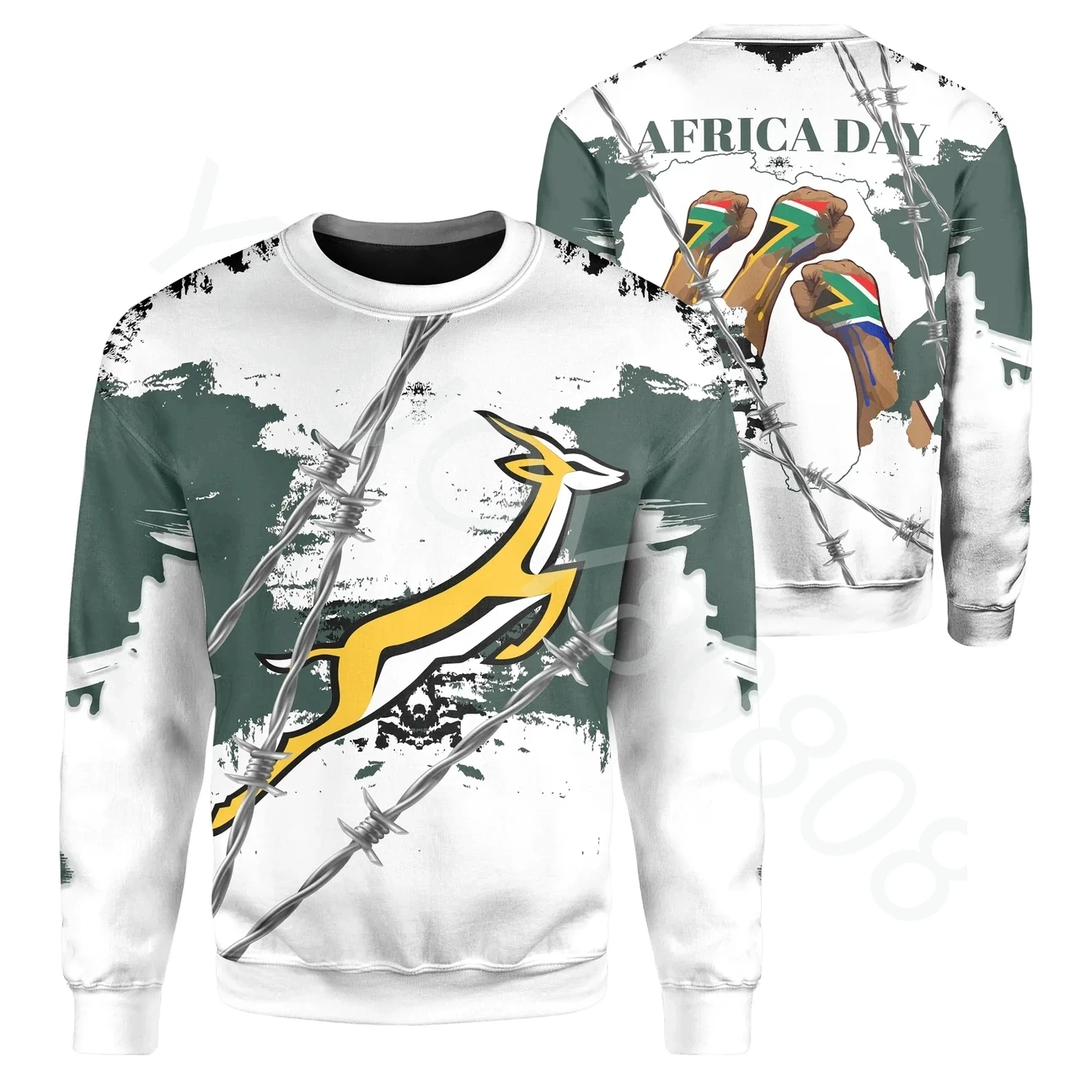 

Африканская одежда, свитшот с круглым вырезом на день Южной Африки, Мужская одежда, свитер, повседневная спортивная куртка с 3D-принтом