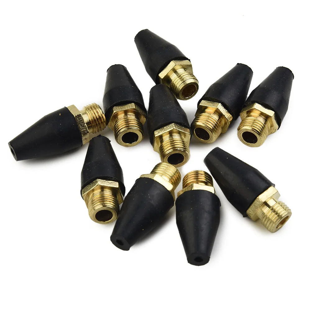 

10Pcs/Pack Rubber / Brass Safety Tip Nozzle For Air Blow Tools 1/8 Inch NPT Male Air Compressor Herramientas Ferramentas Tools