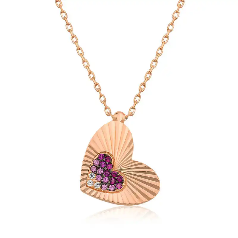 

Tevuli 925 Sterling Silver Ruffle Heart Woman Necklace