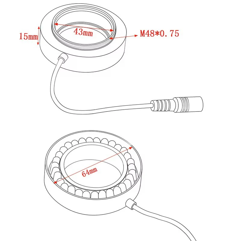 Услуги USB 31 светодиодный кольцевой светильник лампа-осветитель для микроскопа