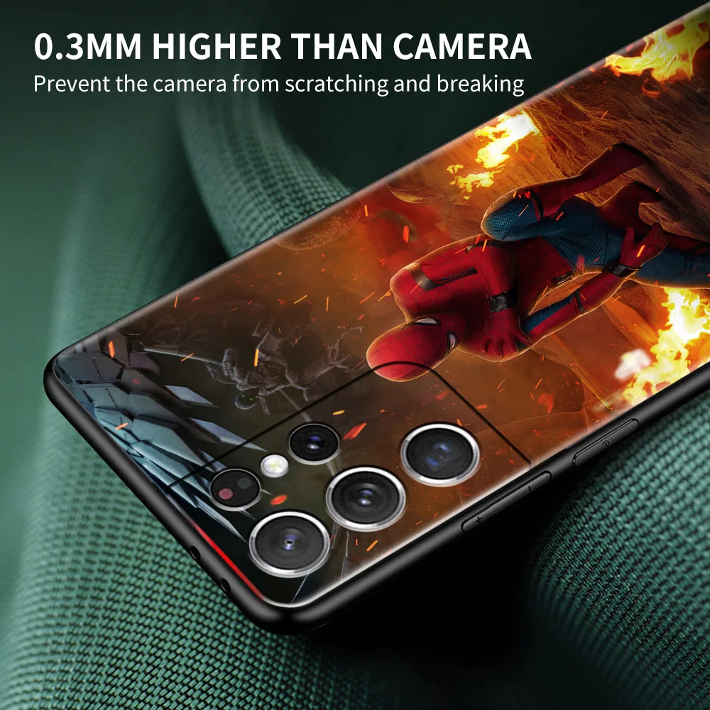 Черный чехол для Samsung Galaxy S21 Ultra S22 Plus S20 FE водонепроницаемый смартфона S10 S9 Note 20 Marvel