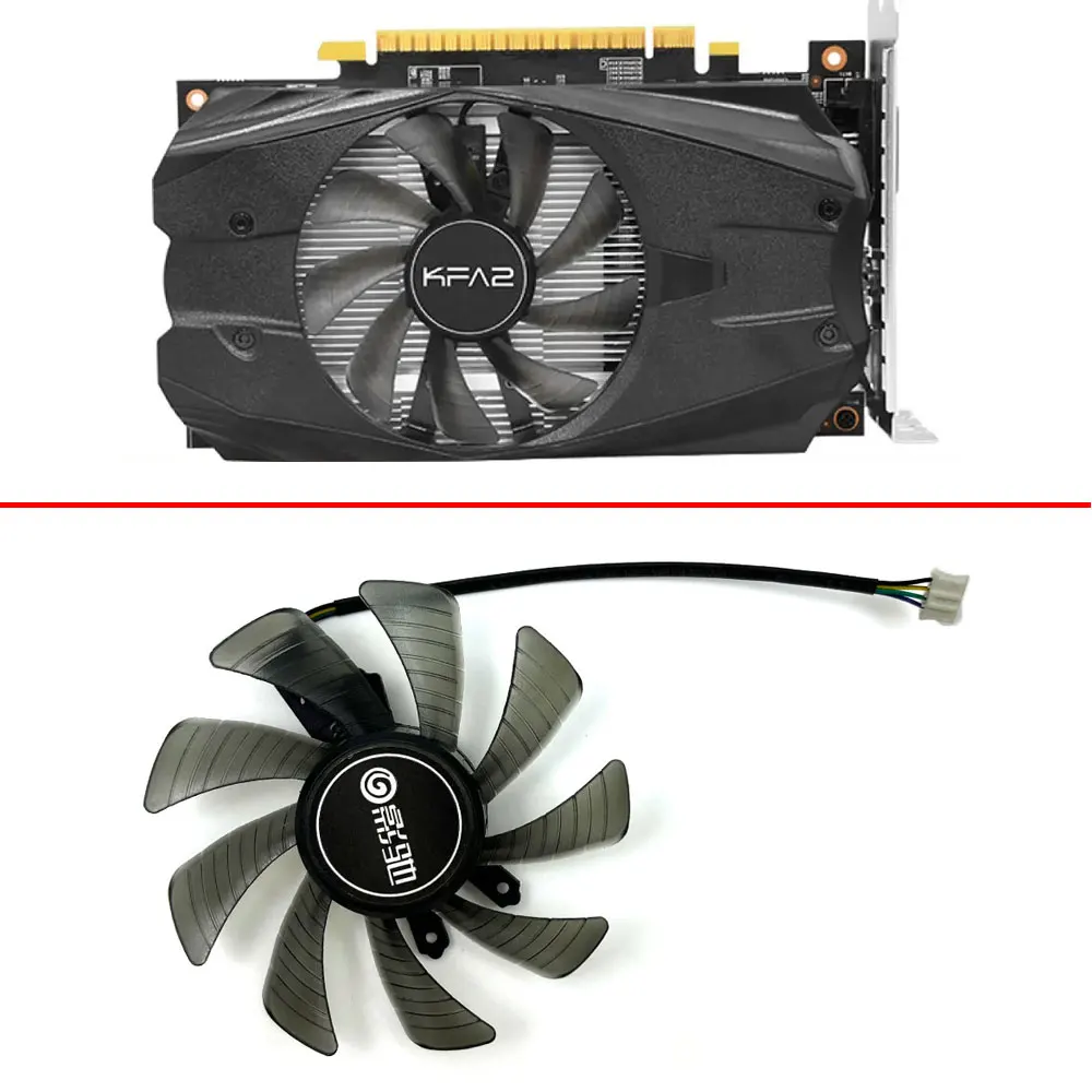 Вентилятор для графической карты GALAXY GeForce GTX 1050 OC 85 мм 4 контакта T129215DM/SM KFA2 GTX1050
