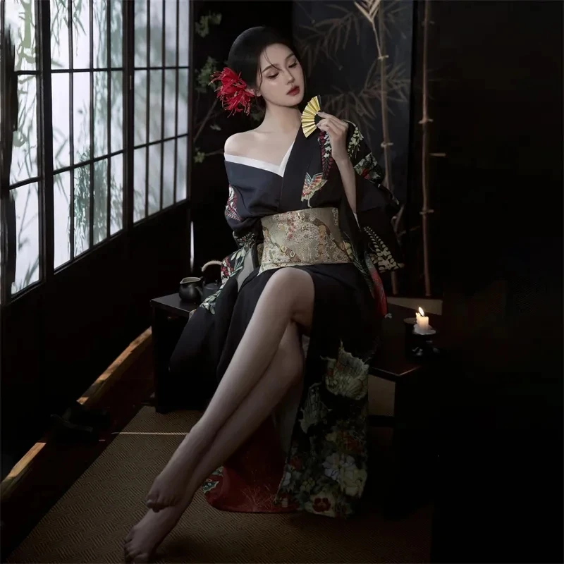 Кимоно женское традиционное в японском стиле юката хаори косплей-блузка женская