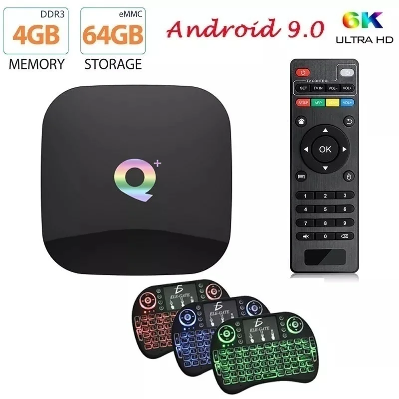 

Plus Smart TV Box Android 9.0 TV Box 4GB RAM 32GB 64GB ROM 6K H.265 USB H6 PK MX10 PRO H96 Set Top Box Sale