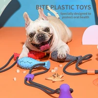 pet molars soft glue bite resistant toy dog interactive hand pull rope dog training relief tooth cleaning supplies dog supplies
