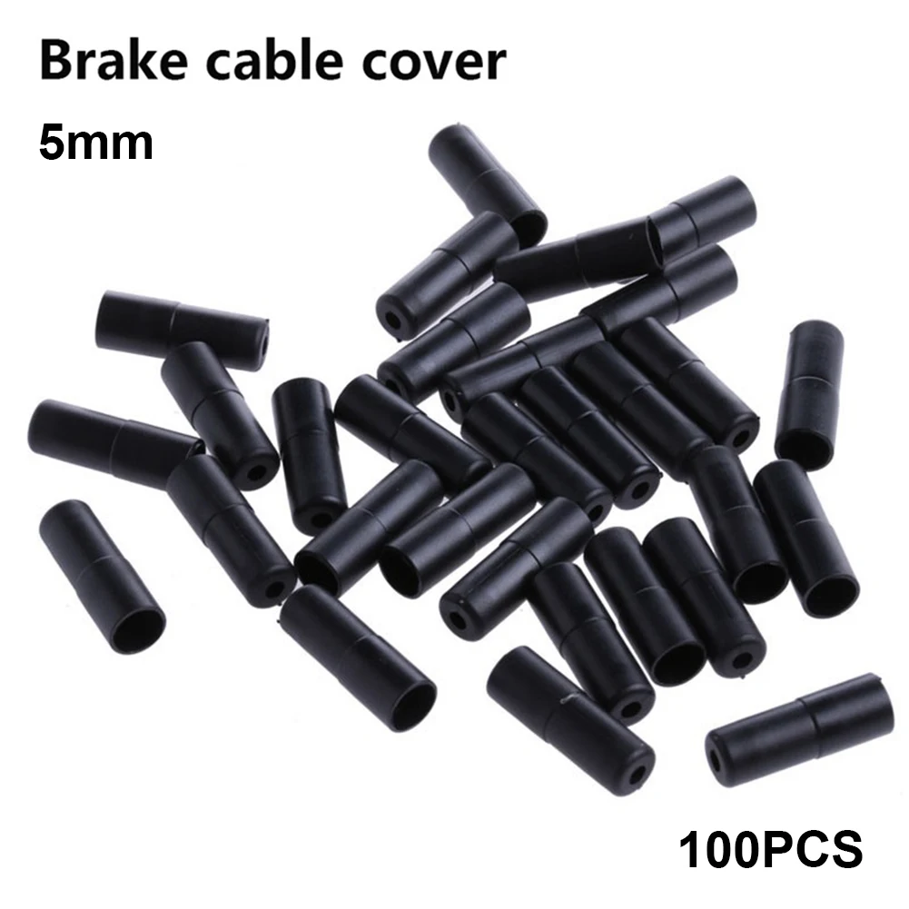 

100PCS 4/5mm Black Bike Brake/Shift Cable Caps Brake Outer Cable End Tips Cycling Parts Replacement MTB Bicycle Accessory