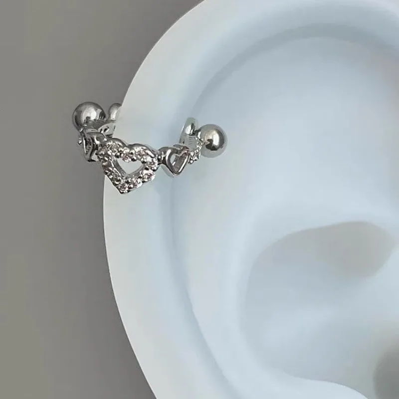 1 шт. новые полые серьги с кольцевой костью для ушей модные нежные серебряные