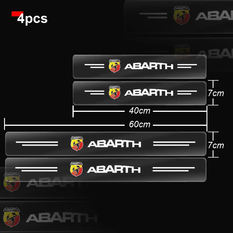 4pcs Car Transparent Threshold Pedal Protection Stickers Goods For Renault Koleos Clio Laguna 2 Megane 3 Duster Logan Captur |