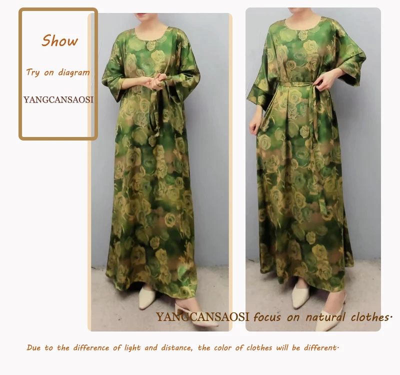 Женское атласное платье из 100% натурального шелка тутового шелкопряда длинный