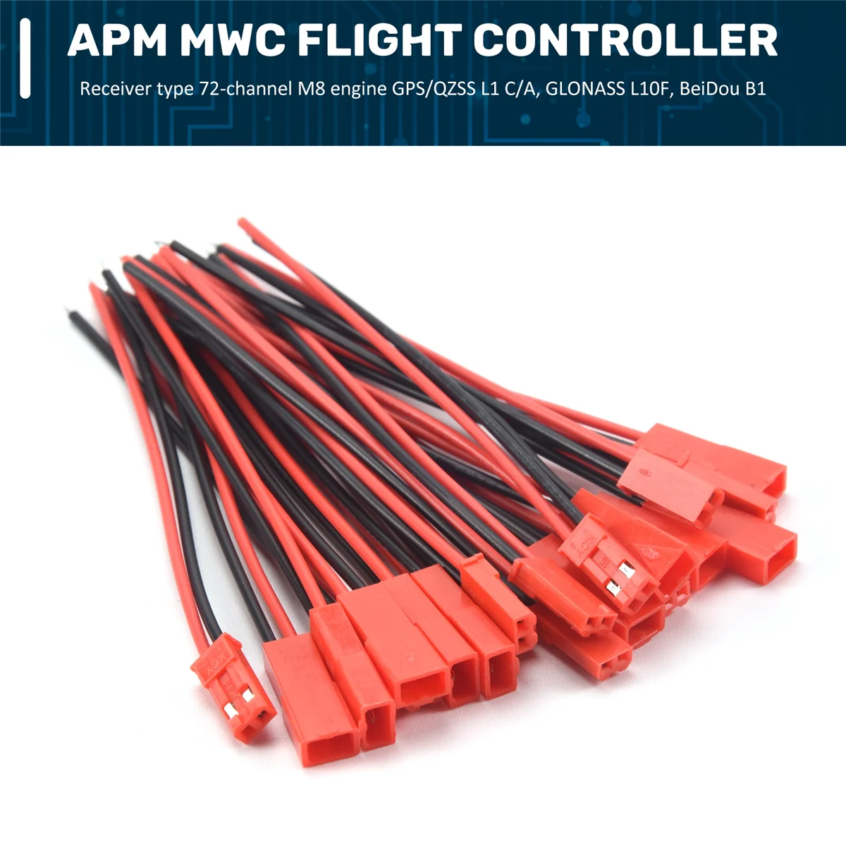 10 пар 2 штырьковых разъема JST разъем M to F 110 мм провод для кабеля красный черный