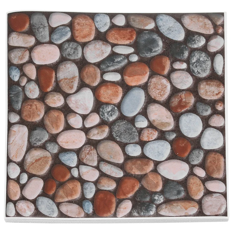 

20Pcs DIY Square Imitation Pebbles Decals Wall Tile Stickers 3D Stone Style Sticker For Home Decor Self-Adhesive