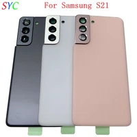 rear door battery cover housing case for samsung s21 g990 g991 back cover with camera lens logo repair parts