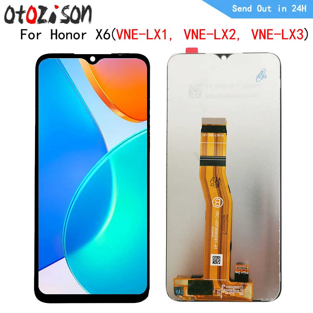 6.5&quot TFT LCD For Honor X6 VNE-LX1 VNE-LX2 VNE-LX3 Display Touch Panel Screen Digitizer With Frame Assembly