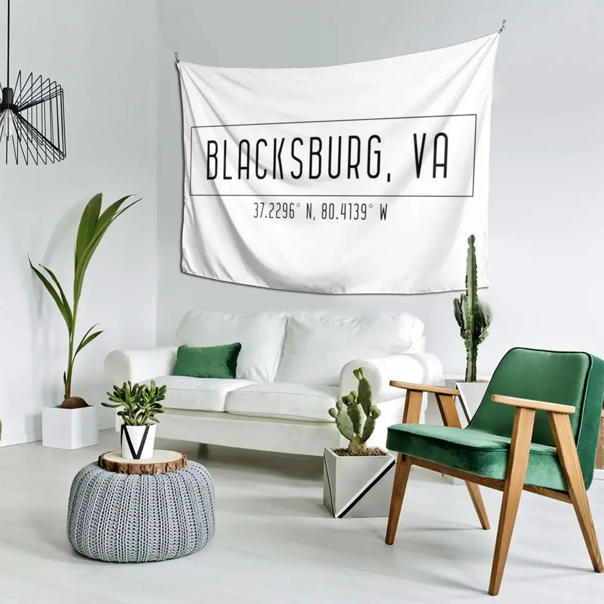 Координаты Blacksburg Гобелен