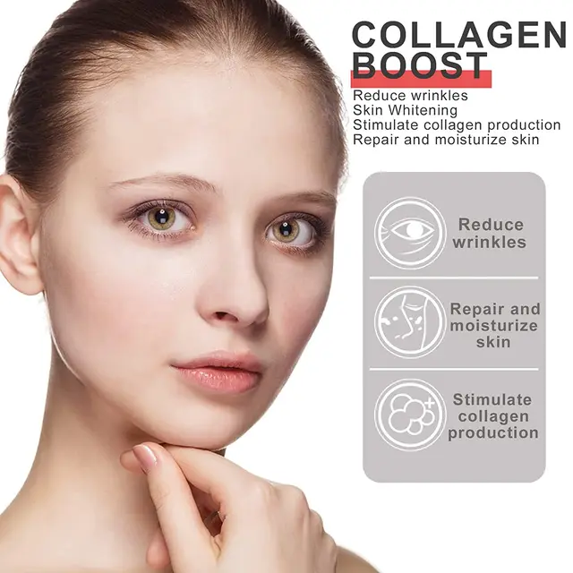 EELHOE Women Collagen Boost Anti-Aging Serum Collagen Booster for Face with Hyaluronic Acid Unisex Collagen Facial Cream 2