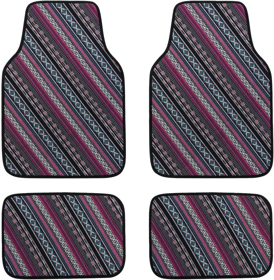 

CAR PASS Waterproof Universal Fit Ethnic Car Floor Mats, Set Of 4, Fit For Suvs,Vans,Sedans,Trucks