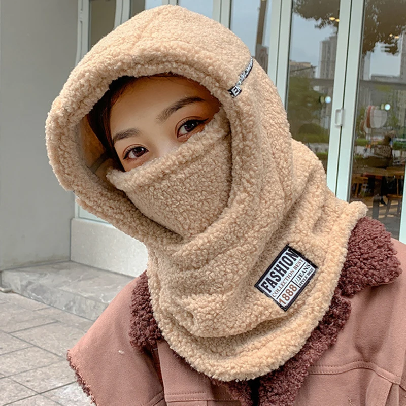 

Female Fleece Hat Winter Korean Style Tide Plus Velvet Warm Earmuffs Wool Hats Woman Outdoor Cycling Cold Cap Wholesale Dropship