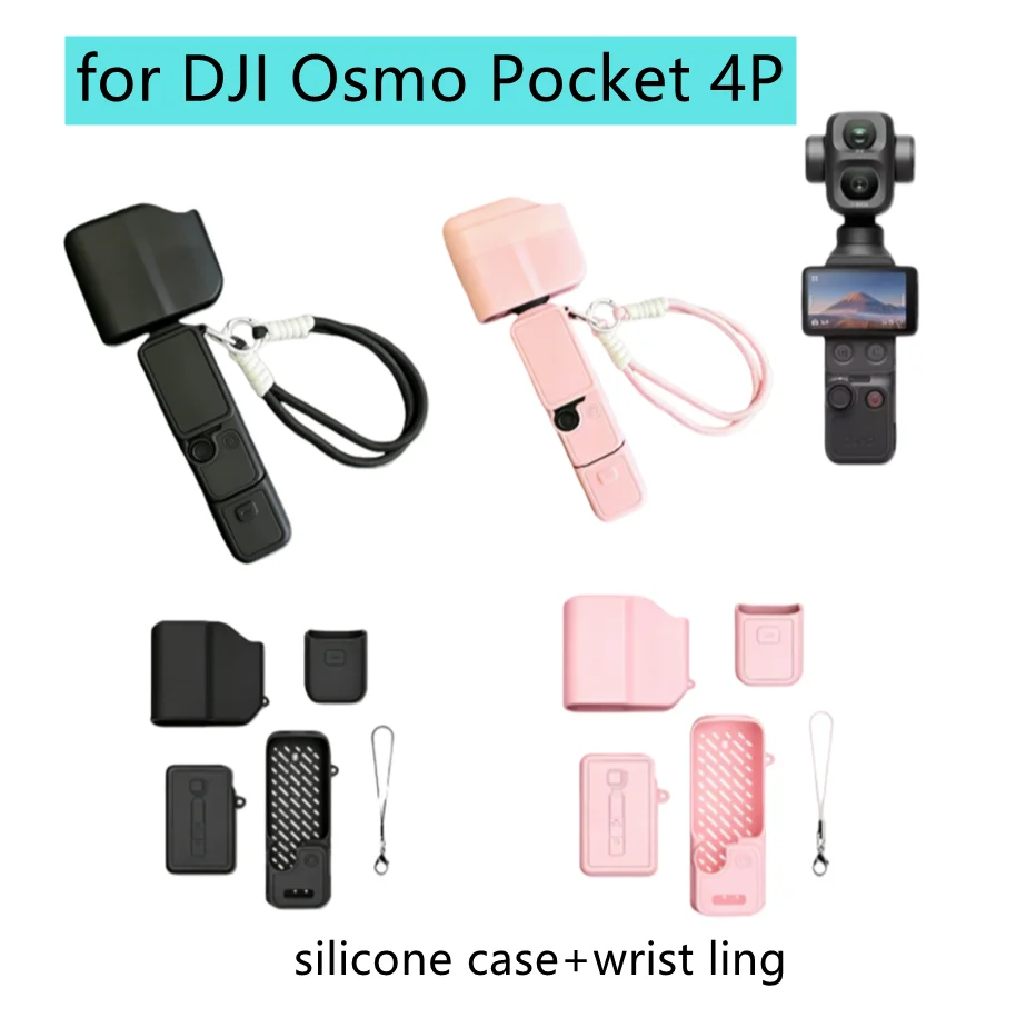 Фото Чехол для DJI Osmo Pocket 4P, силиконовый защитный чехол, защитная крышка для экрана и объектива, защита от царапин, аксессуары для Pocket 4 Pro. №2