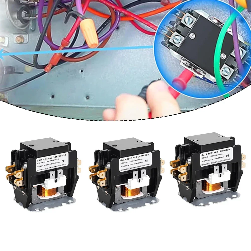 2P контактор кондиционера нормально открытая 25/32/40A 220V Катушка AC Контактор