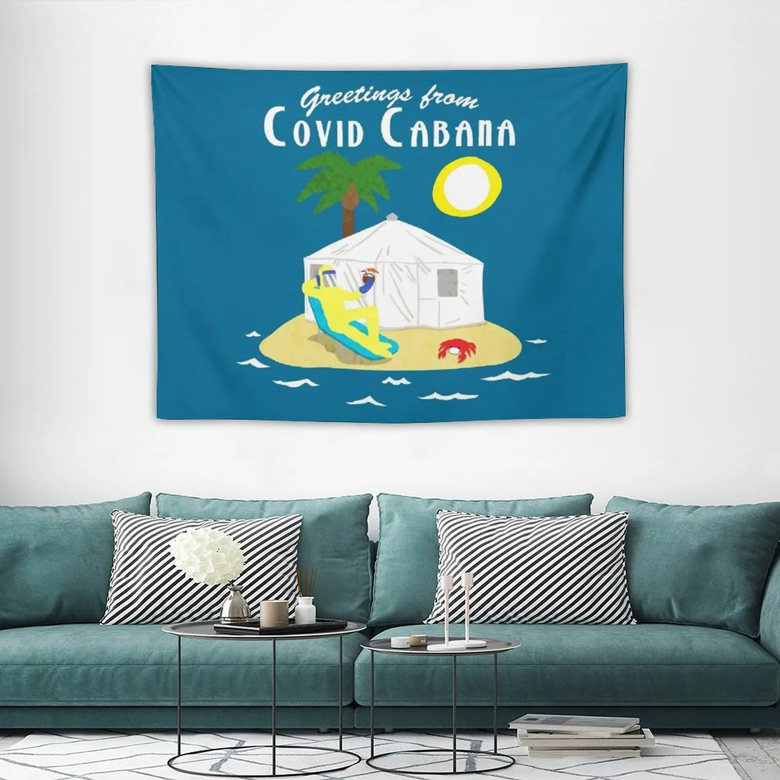 Гобелен Covid Cabana украшение комнаты эстетический гобелен