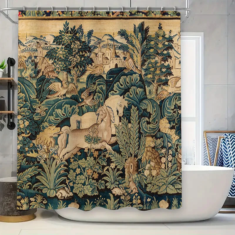 

Винтажный гобелен "Цветочная вышивка животных"