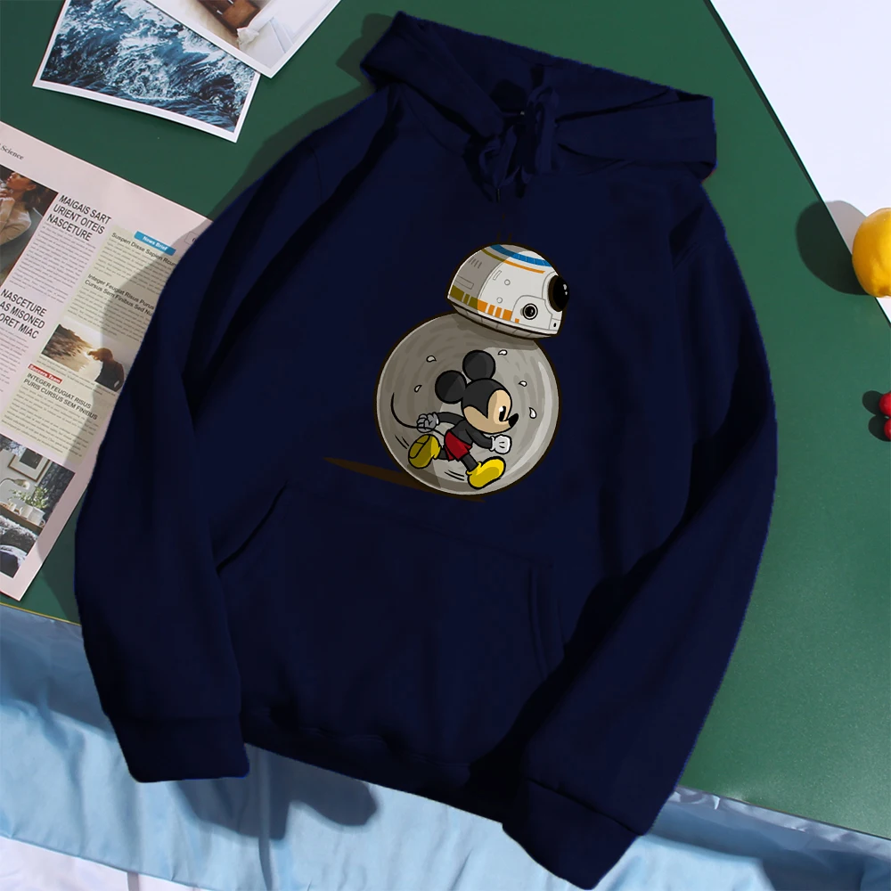 

Mickey Mouse Robot Hoodies 2021 Disney Star Printed Sweatshirts Fashion Brand Hoodie Cartoon Harajuku Anime Men Clothes