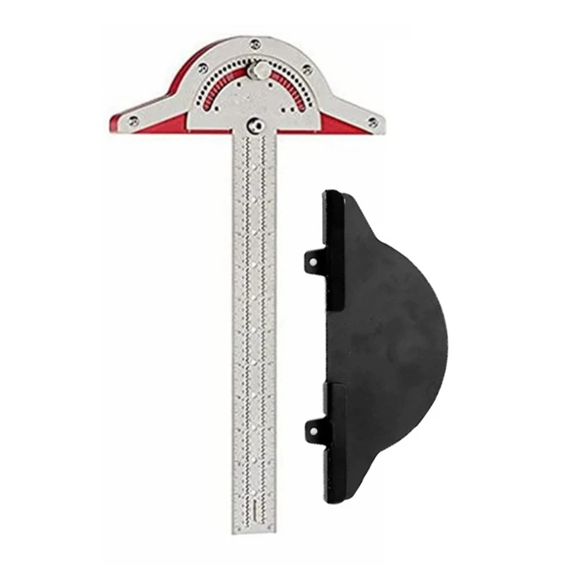 

A50I T-Type Woodworkers Edge Ruler Protractor Woodworking Ruler Angle Measure Marking Carpentry Layout Carpenter Tools