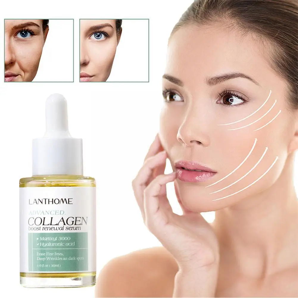 

30ml Collagen Boost Anti-Aging Face Serum Moist Protein Hyaluronic Lines Dark Beauty Fade Removal Acid Spots Fine Wrinkle C E7X8