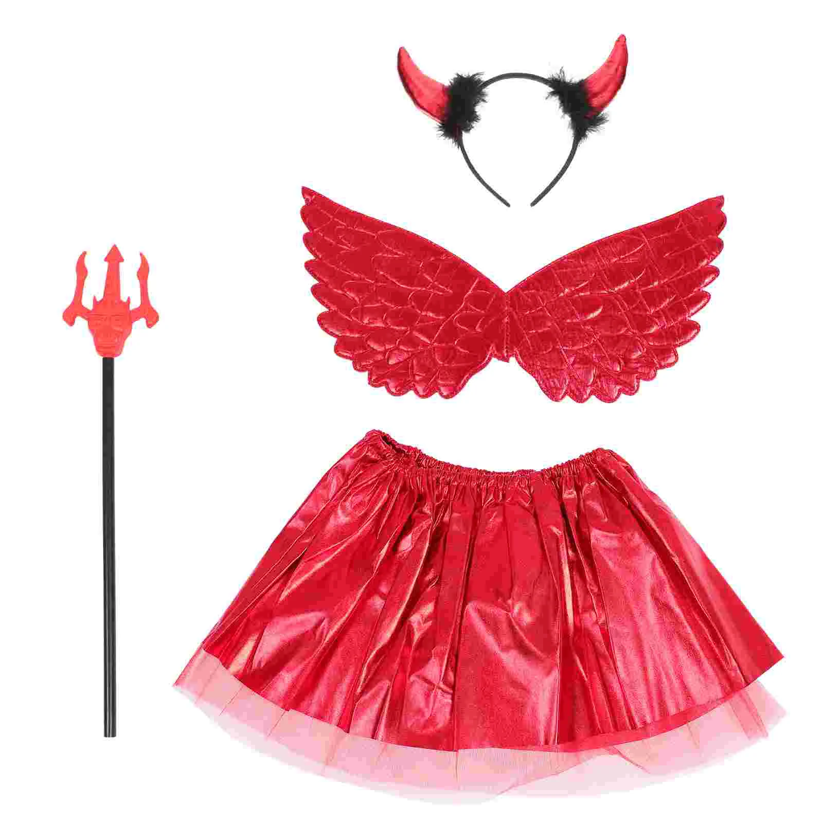 

Demon Wings Set Halloween Kids Costume Cosplay Decor Costumes Accessory Horn Girls Clothing