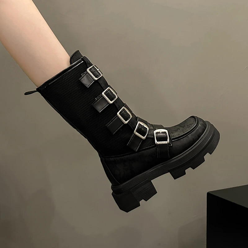 eksplozja wysokiej jakości buty damskie klamra paska modny nadruk oddychające sto wygodne zwiększenie wysokości