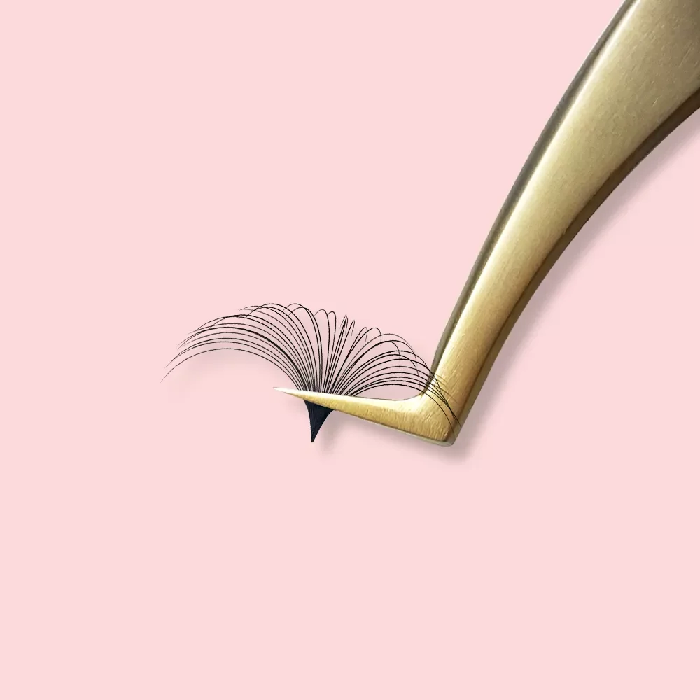 

Cashmere Fast Fanning Label Lashes Extension Mink Blooming Volume Matte Black Soft Self Fanning Lash Extensions