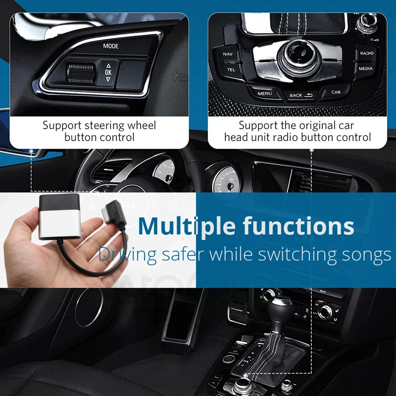 Фото Для AUDI 2004-2009 MMI 2G Yatour CBT Qualcomm Hi-Fi Bluetooth-приемник беспроводной Bluetooth музыкальный плеер адаптер для пропаривания музыки №5