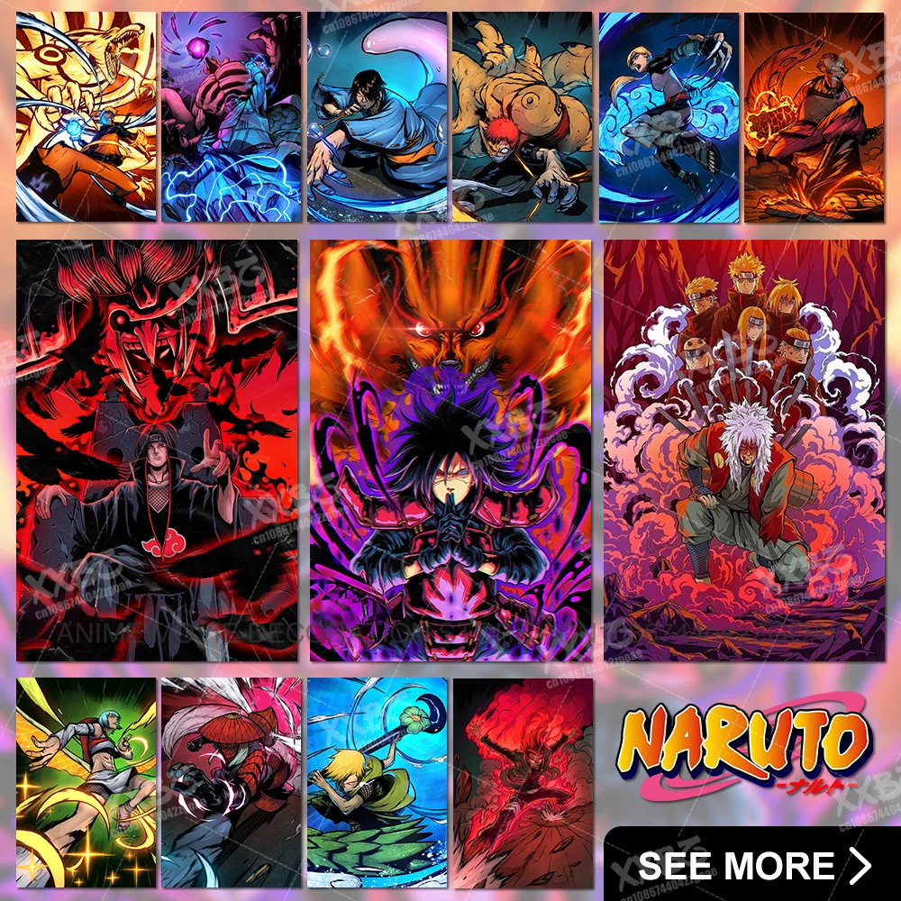Картина удзумаки Наруто домашний декор Учиха Итачи Аниме Холст постер Мадара
