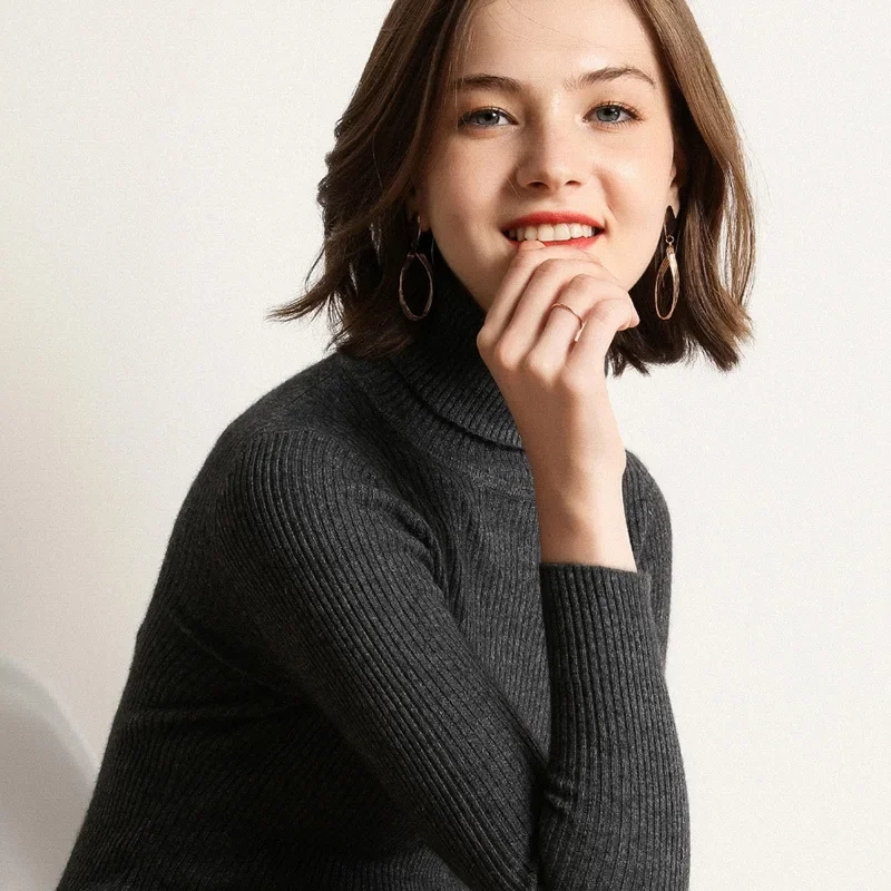 MRMT 2024 новинка осени и зимы женский корейский вариант свитер с высоким воротником