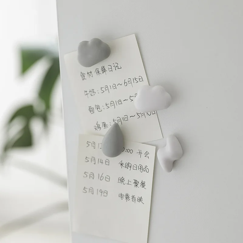 

Creative Magnetic Stickers Clouds Refrigerator Magnets Cartoon Message Decorative Ins Gifts Cute Home Decore Stickers