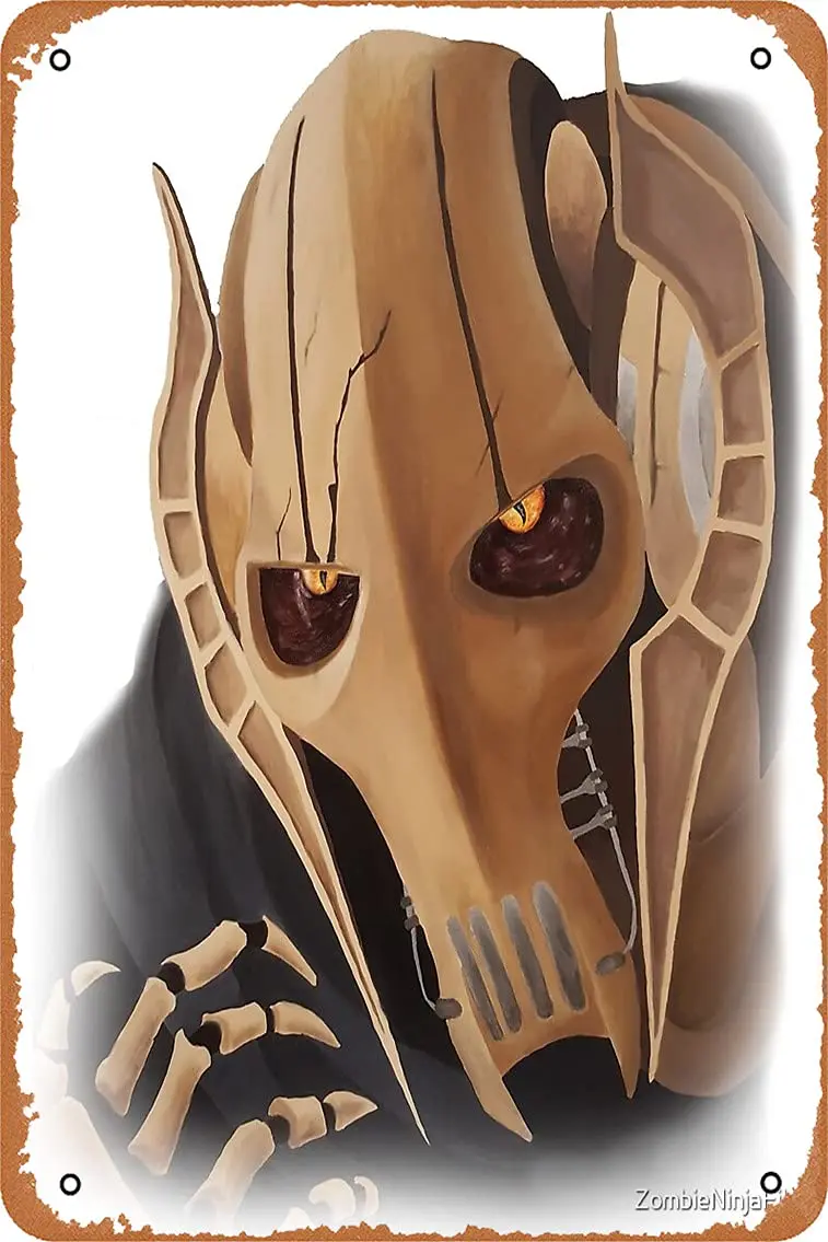 Niumwang металлический знак-генерал гривус оловянный плакат 12X8 дюймов