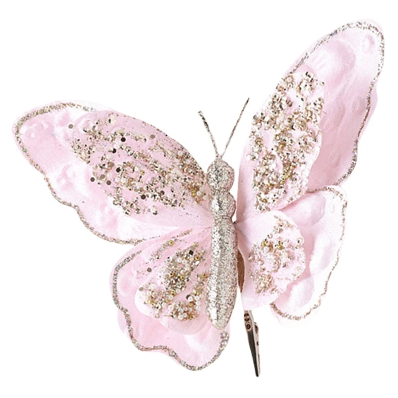 Имитация бабочки с зажимом для элегантных цветочных горшков или украшения