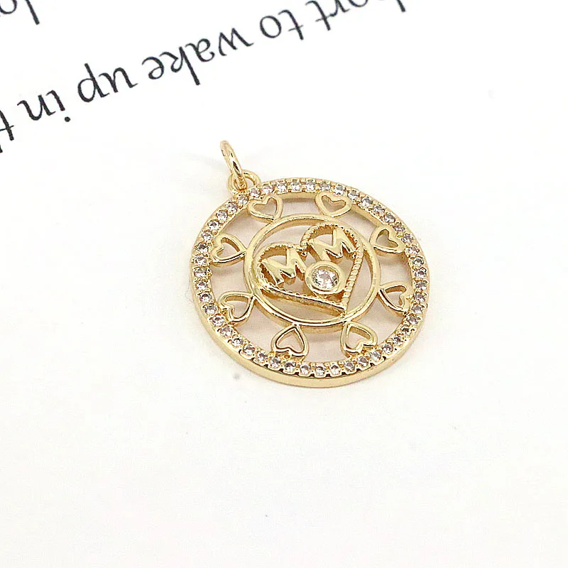 10 шт подарок на день матери позолоченное сердце круглая форма прозрачный