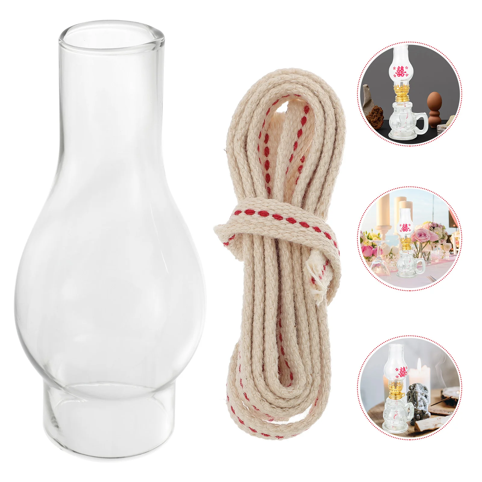 

Lamp Chimney Shade Oil Kerosene Replacement Clear Lampshade Wick Tube Cylinder Wicks Shades Cover Globes Lantern Light Vintage