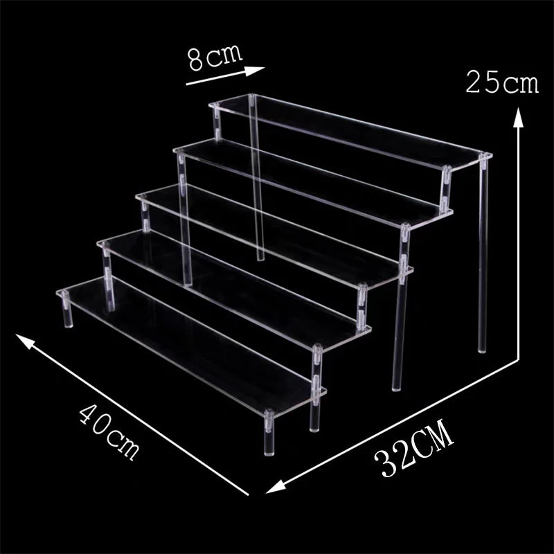 

Anime Action Figure Display Rack Acrylic Jewelry Display Stand Desktop Multilayer Transparent Rack Shelf for Mini Figurine Toy